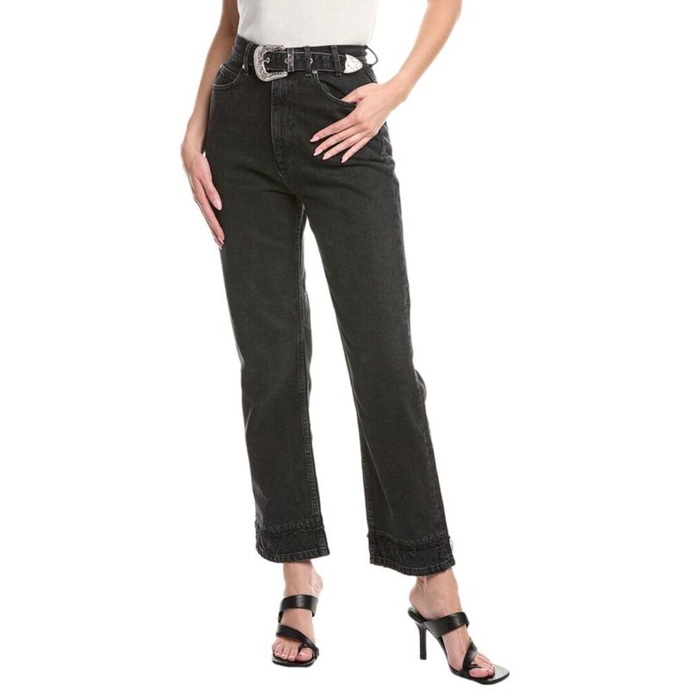 Sandro Womens  Belted Jean, Black